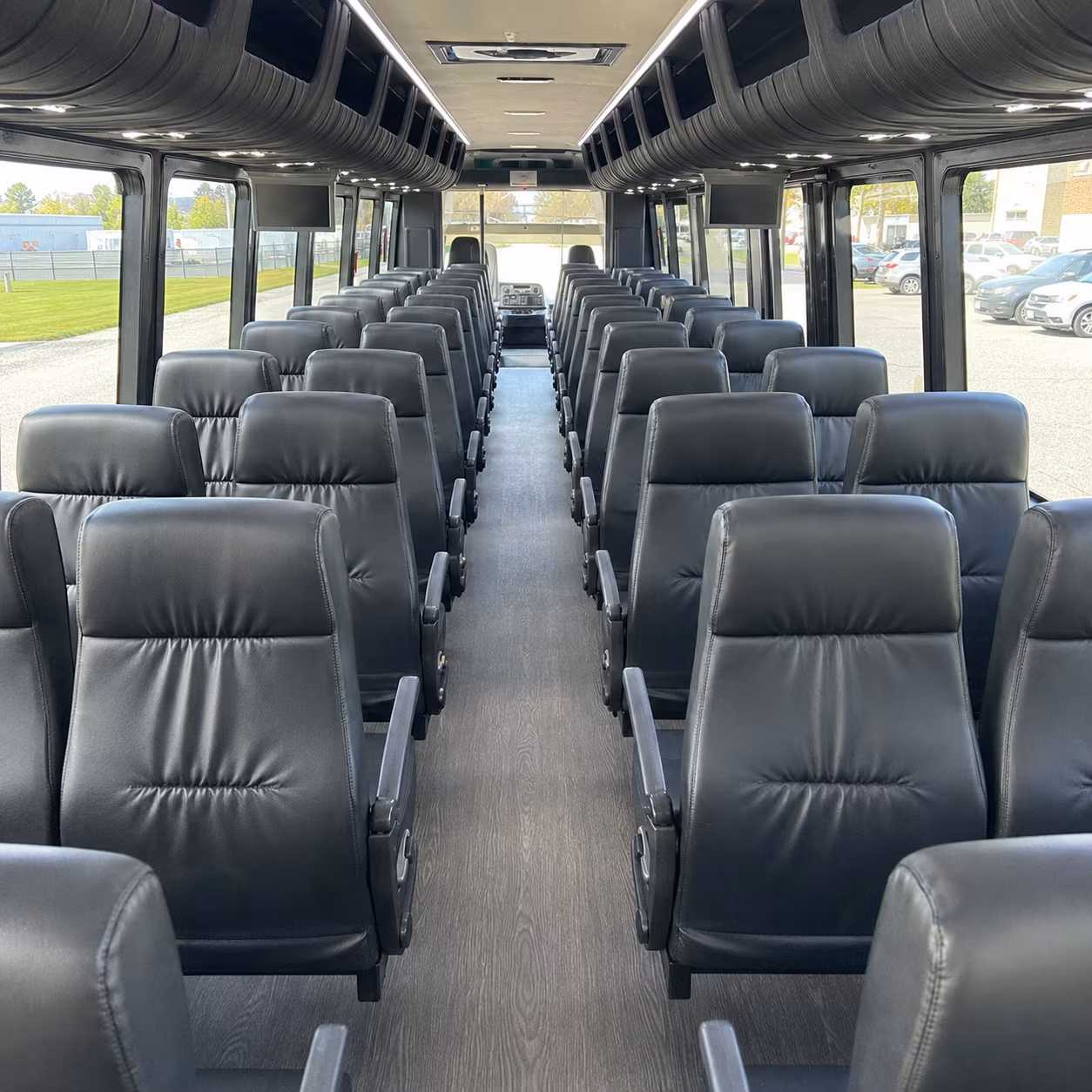 detroit airport transportation onboard seating